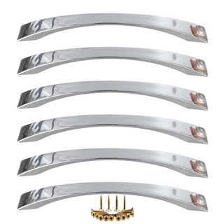 Kit 6 Puxadores Itatiaia 16cm Cromado para Armário de Cozinha Guarda Roupa Cômoda Módulos Planejados