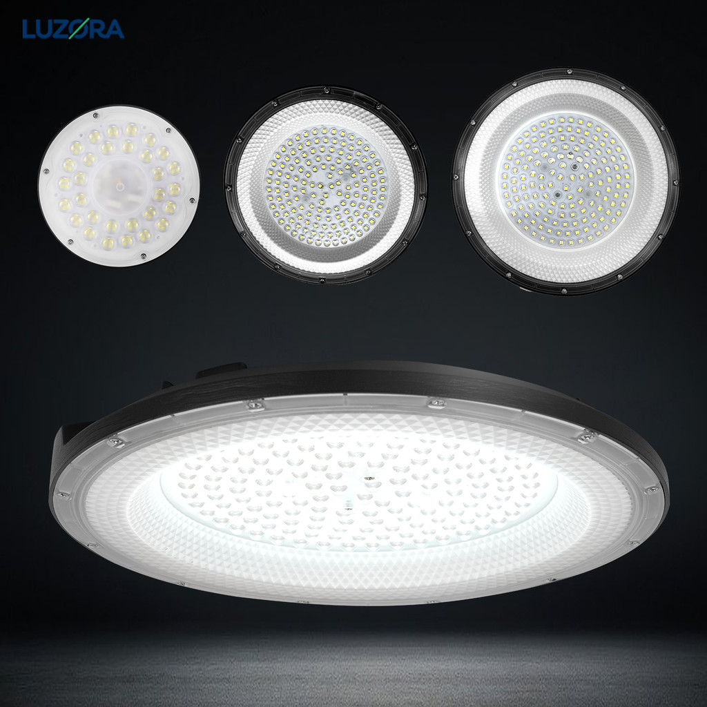Luminária Highbay LED UFO Industrial 100W 200W 300W 400W Super Brilho Economia Energia 6500K Galpão