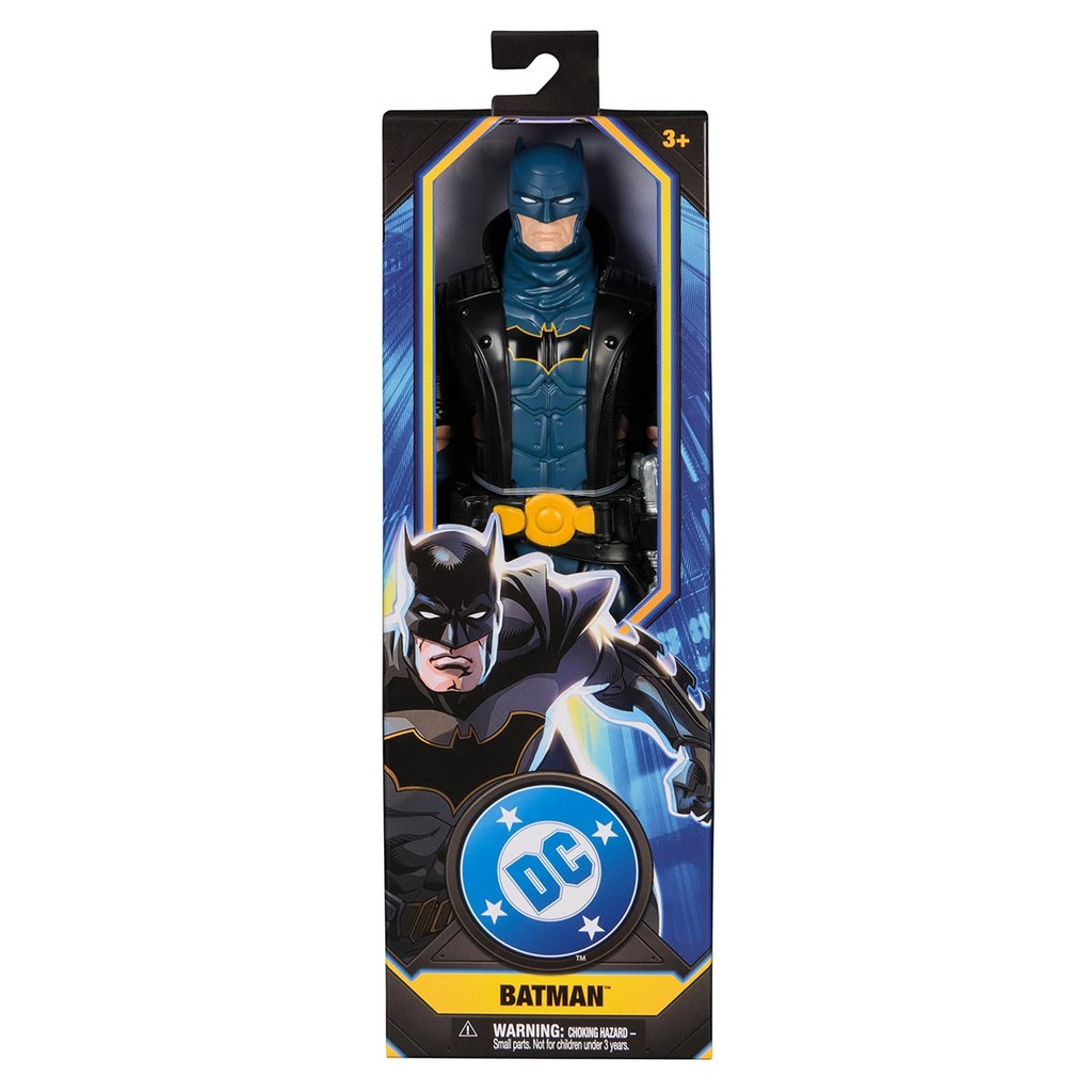 Boneco Batman Azul com Sobretudo Preto de 30cm - Batman em Oferta na Shopee