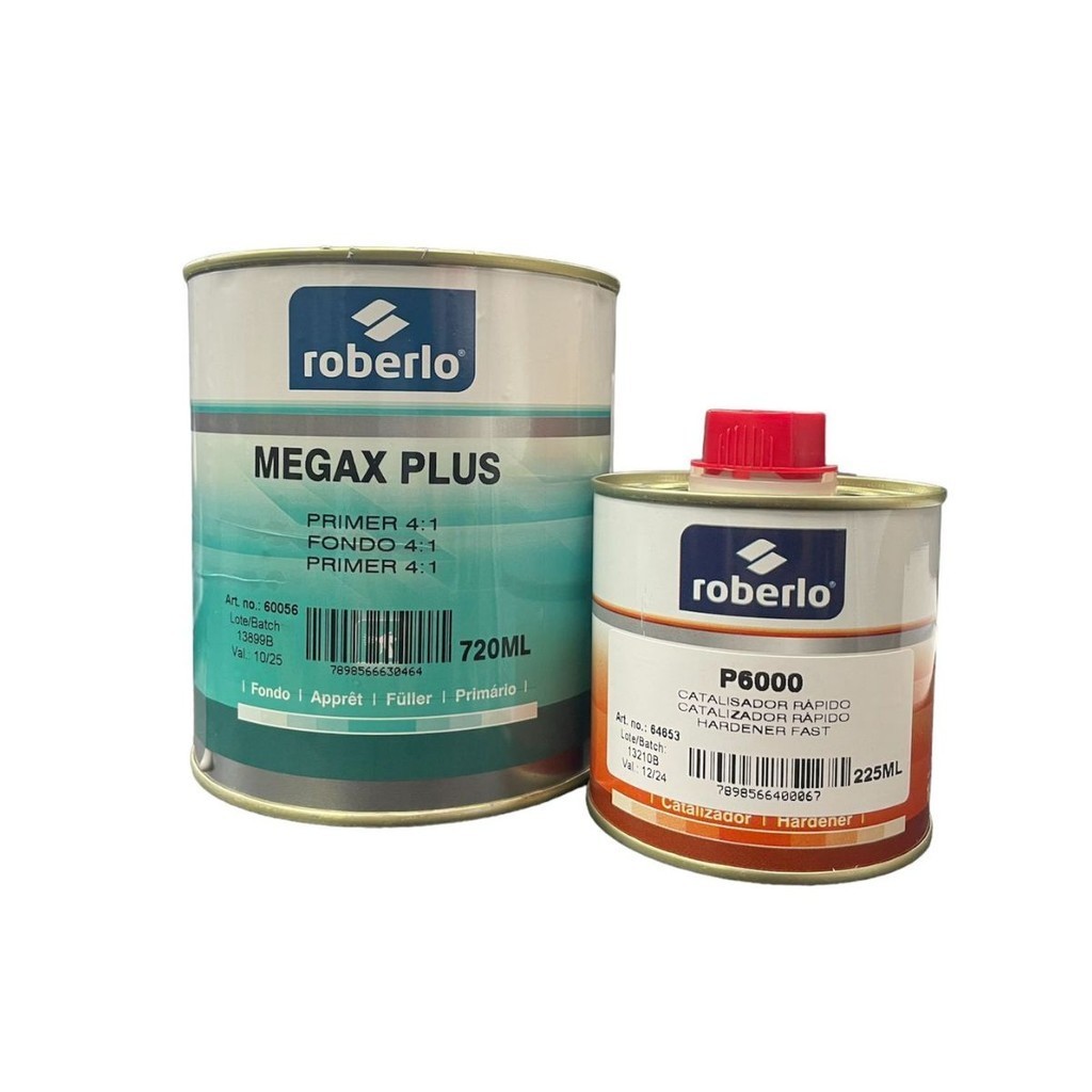 Primer Pu 4:1 Megax Plus 720ml + Catalisador 180ml - Roberlo