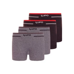 Kit com 4 Cuecas Infantil Boxer Lupinho 137-010