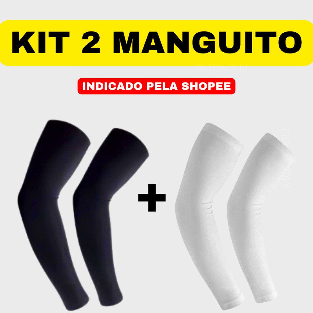 2 Pares de manguitos térmico proteção solar UV50+ segunda pele