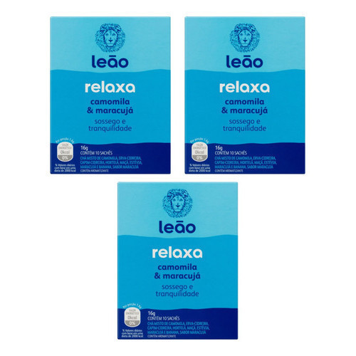 Combo com 3 Caixas de Leão Relaxa - 30 Sachês em Oferta na Shopee