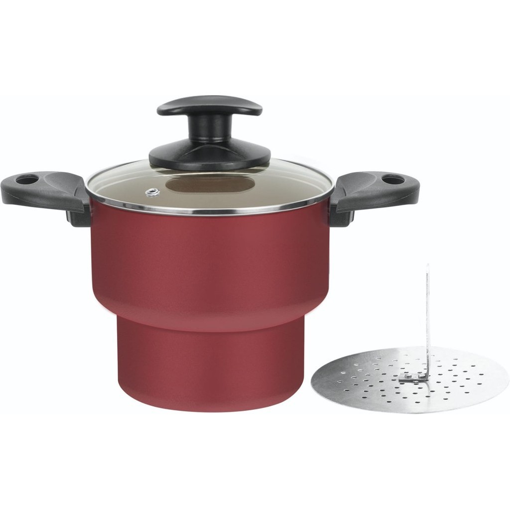 Cuscuzeira Nordertina De Aluminio Cereja N°14 Antiaderente