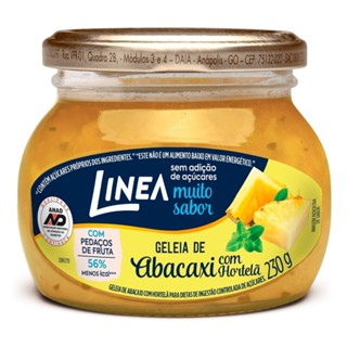 Geléia Diet De Abacaxi Com Hortelã Linea Vidro 230G em Oferta na Shopee