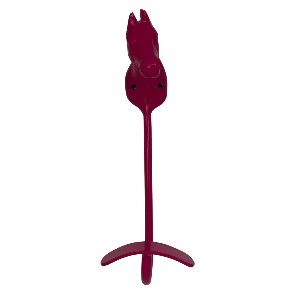 Suporte de chapéu cabeça cavalo rosa organizador gancho pendurador cabide alumínio fundido para boné bolsa arreio corda