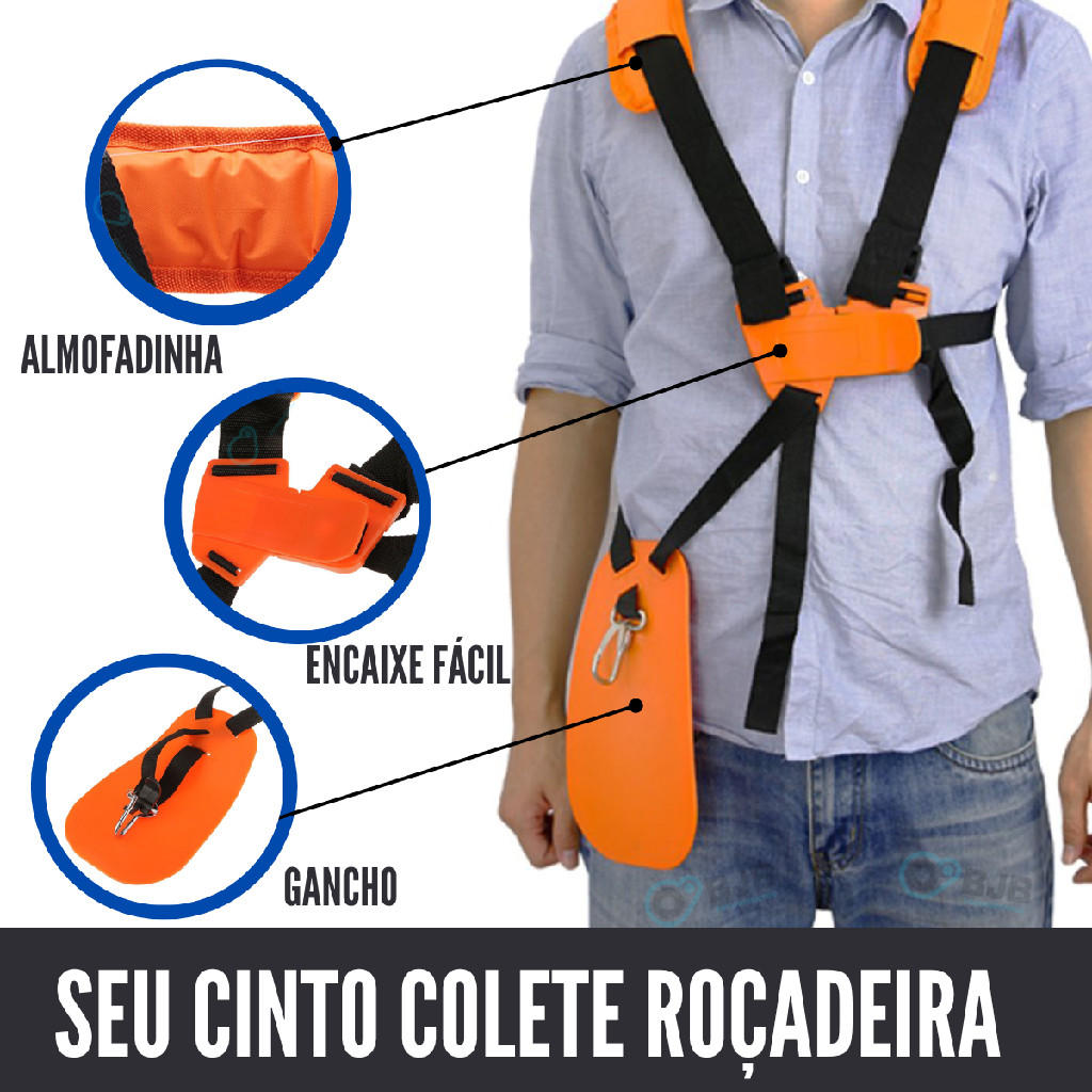 Cinto Colete Roçadeira Duplo Para Stihl Husqvarna Garthen — imagem 2 de 2