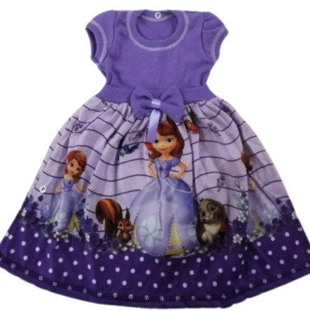 Vestido infantil temático da princesa Sofia em Oferta na Shopee