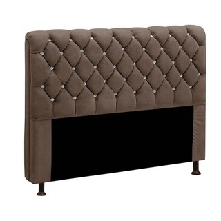 Cabeceira Estofada Fernanda 140 Cm Casal Veludo Marrom Chocolate Speciale Home Marrom em Oferta na Shopee