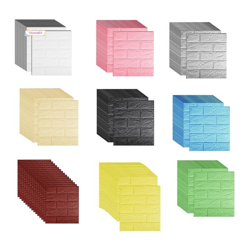 15Pcs Autocolante De Tijolo 3D DIY Papel De Parede De Espuma À Prova D'água Sala De Fundo De Teto De Cozinha Decalques