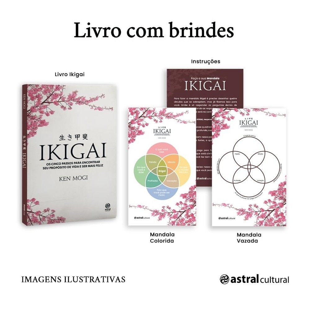 Ikigai: Os cinco passos para encontrar seu propósito de vida e ser mais feliz Com Brinde - Books & Magazines