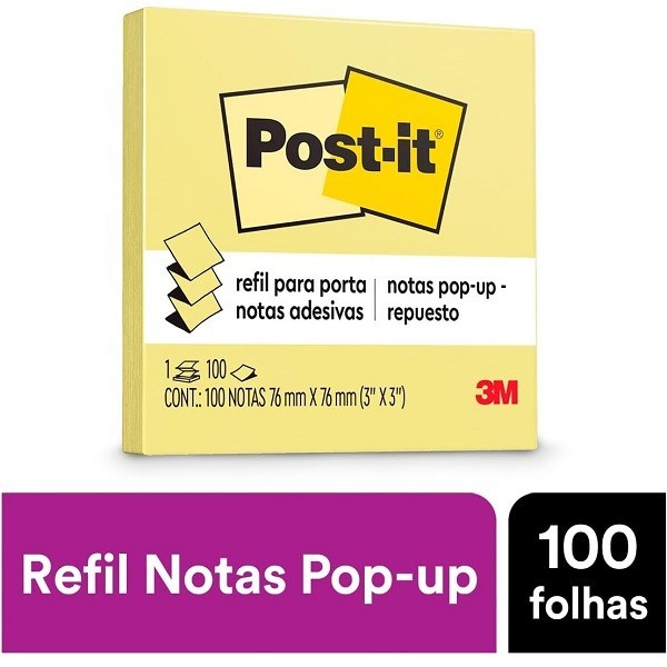 POST-IT Refil C/ 100 Notas 76 X 76MM Amarelo 3M em Oferta na Shopee