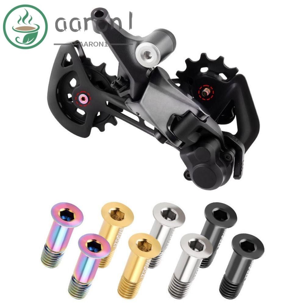 AARON1 2PCS Parafusos De Fixação Da Polia Traseira Do Descarrilhador , Liga De Titânio M5 Jockey Traseiro , Parafuso De Tensão Roda Guia Bicicleta