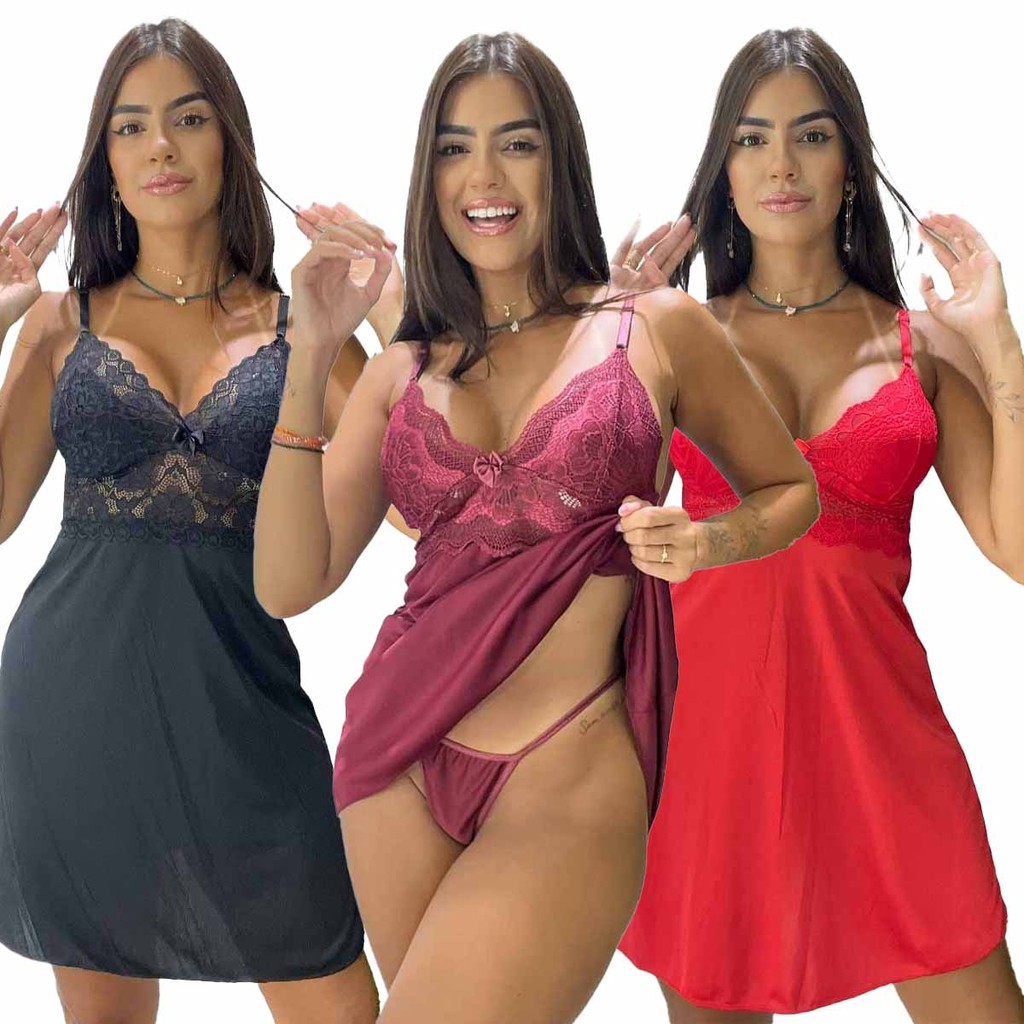 Camisola Sexy Renda Camisola Feminina Lingerie Promoção