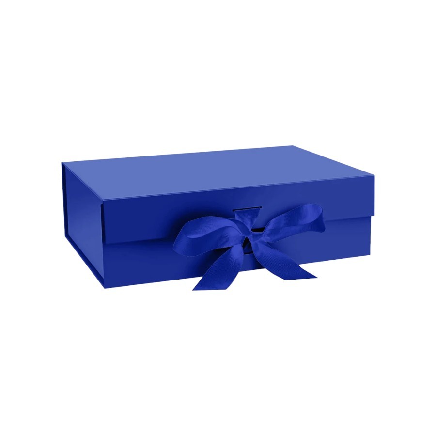 Caixa de Papel Rígido Retagular Azul com Imã e Fita - Azul - 1 unidade - Four Star - Rizzo - Stationery