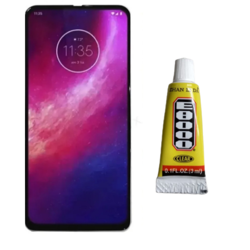 Tela Display Frontal Touch Para Moto One Hyper + Cola 3Ml