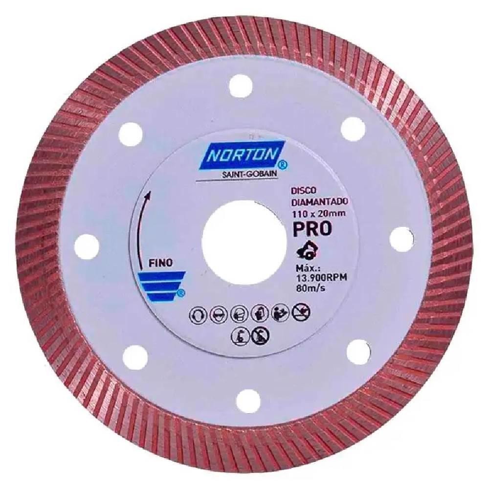 Disco Diamantado 4.3/8 Pol Para Porcelanato Turbo Pro NORTON em Oferta na Shopee