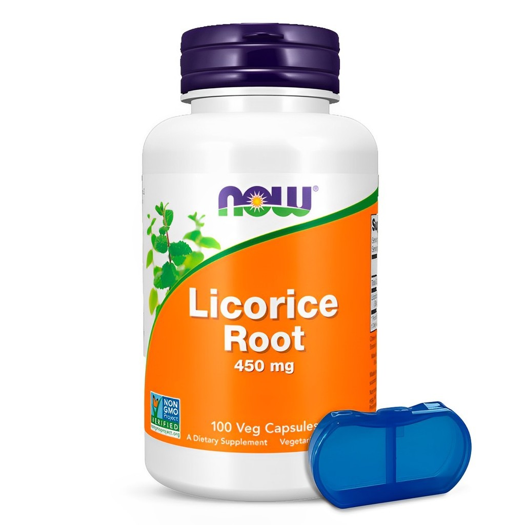 Raiz de Alcaçuz 450mg Now Foods 100 Caps + Porta Cápsulas em Oferta na Shopee