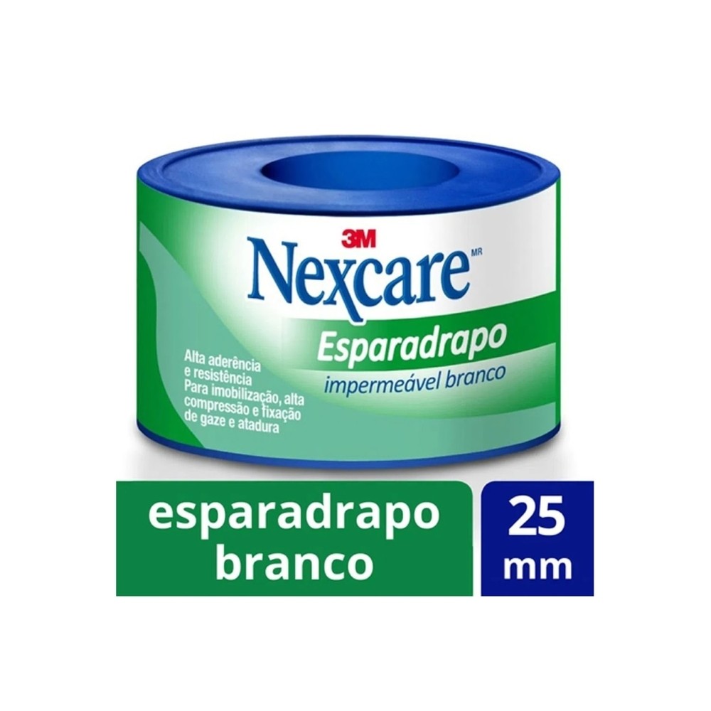 Esparadrapo Impermeavel Nexcare Branco 25mm x 3m em Oferta na Shopee