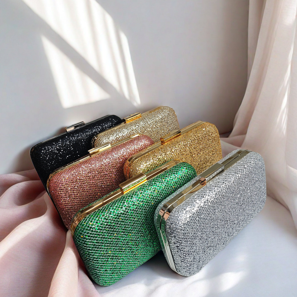 Bolsa clutch festa Casament Com Brilho De Festine Carteira Glitter WT168-8
