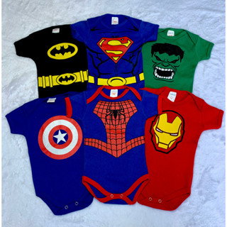 Body Infantil Temático De Super Heróis || 100% Algodão em Oferta na Shopee