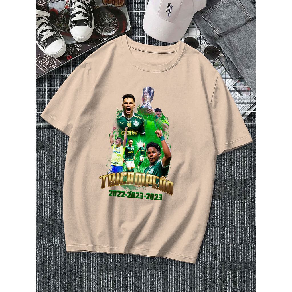 Camiseta Estampada Tricampeão Paulista 2024 Time Futebol 100% Algodão