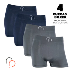 Kit 4 Cuecas Sem Costura em Microfibra RP