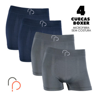 Kit 4 Cuecas Sem Costura em Microfibra RP em Oferta na Shopee