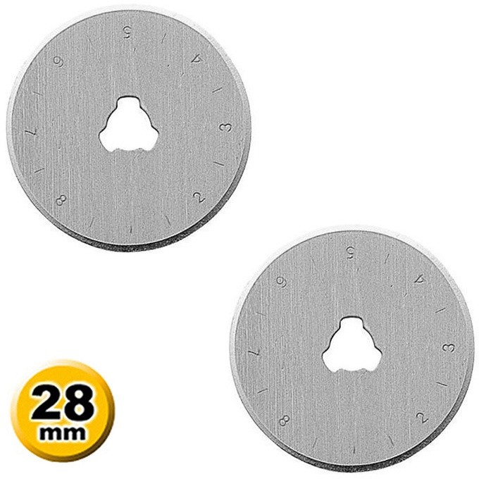 02 Discos Refil Lamina Do Cortador Circular Patchwork 28mm