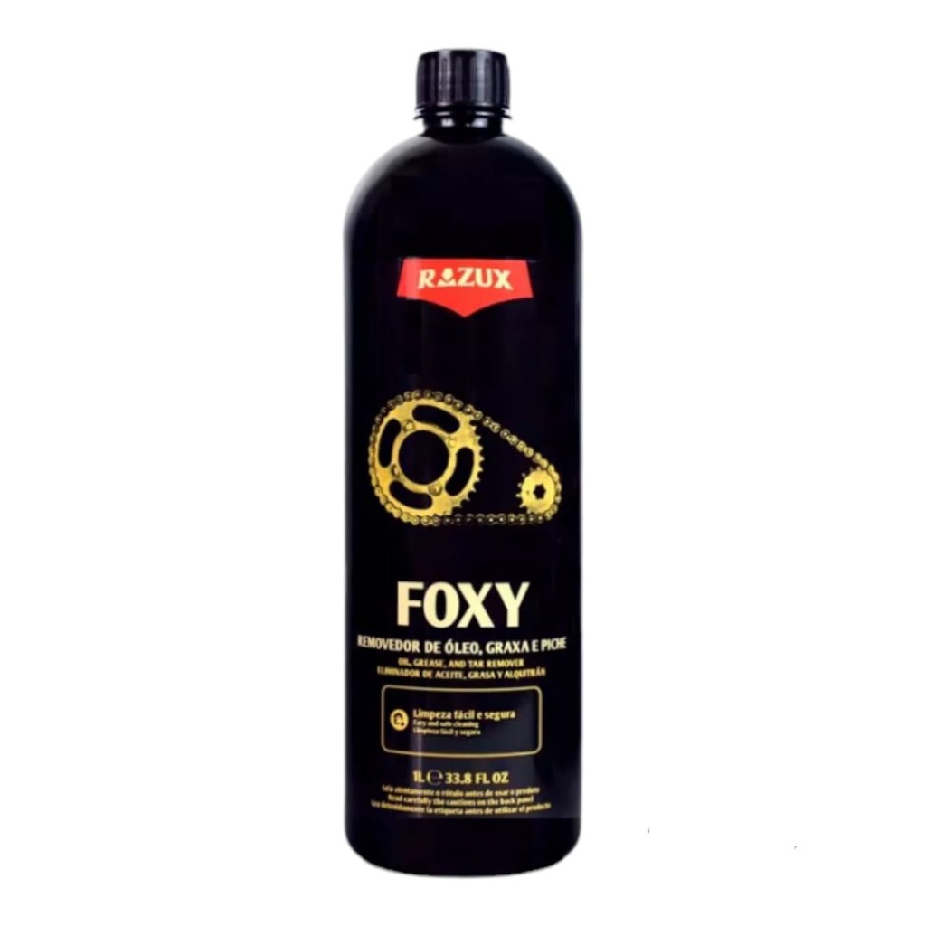 Removedor De Graxa Oléo E Piche Limpa Corrente Foxy Razux 1l em Oferta na Shopee