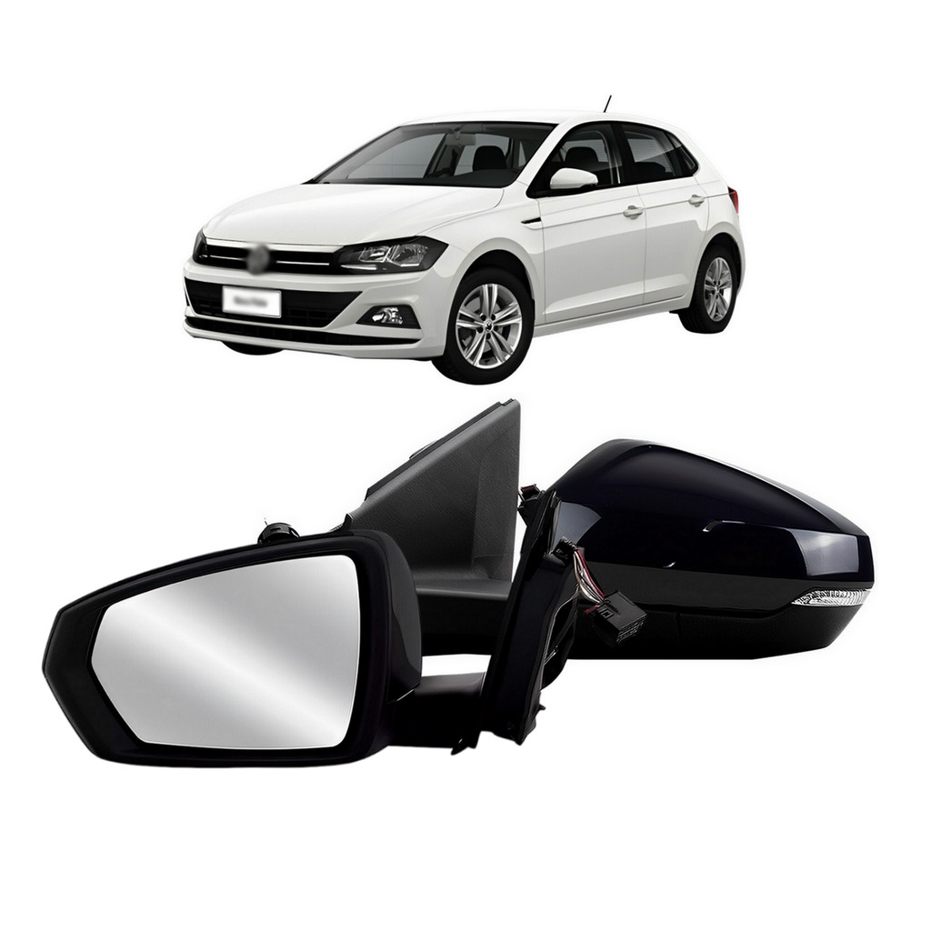 Retrovisor ELETRICO P/ POLO VIRTUS 17 a 21 c/ PISCA p/ PINTAR Motorista EB973