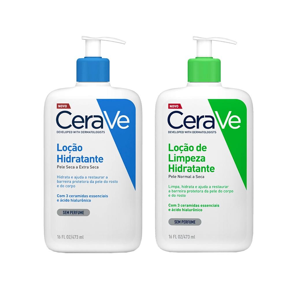 Kit Cerave Corporal - Loção De Limpeza 473ml + Loção Hidratante Corporal 473ml - Beauty