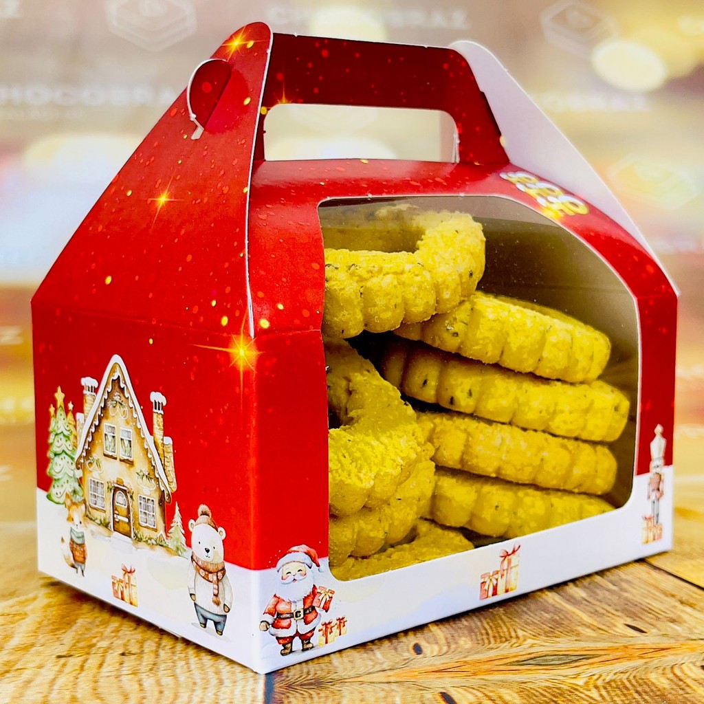 10 MALETINHA P/ DOCES C/ VISOR M - NATAL ENCANTADO ID5174 (NATAL IDEIA 2025) (CHOCO)