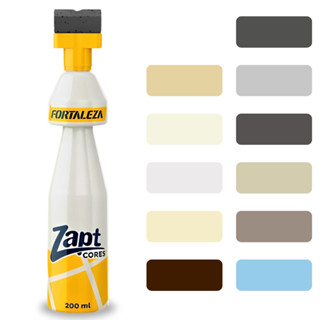 Tinta Para Rejunte Zapt Cores Fortaleza 200ml Prático Alta Cobertura Piso Parede Rejunta Porcelanato Banheiro Branco em Oferta na Shopee