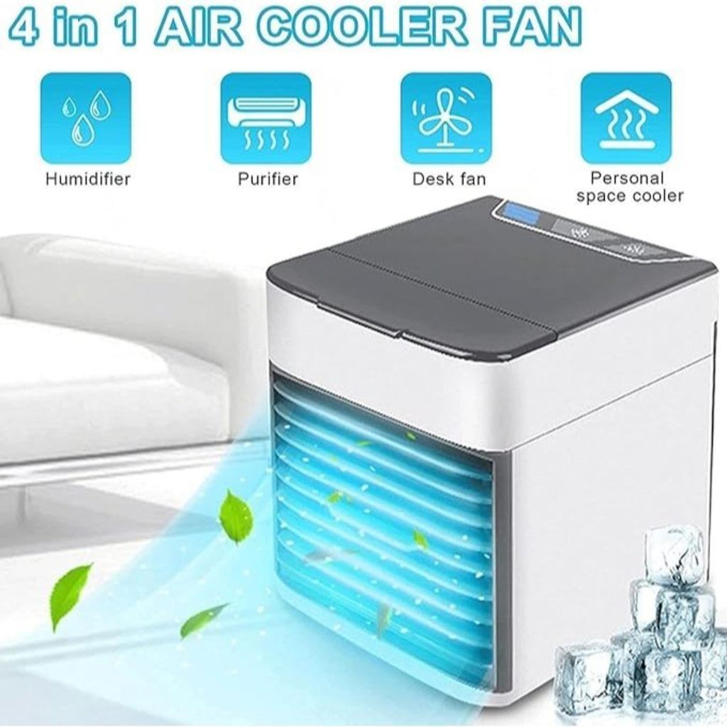 Mini Ar Condicionado Portátil Arctic Air Cooler Umidificador Climatizador Luz Led USB / Ar puro