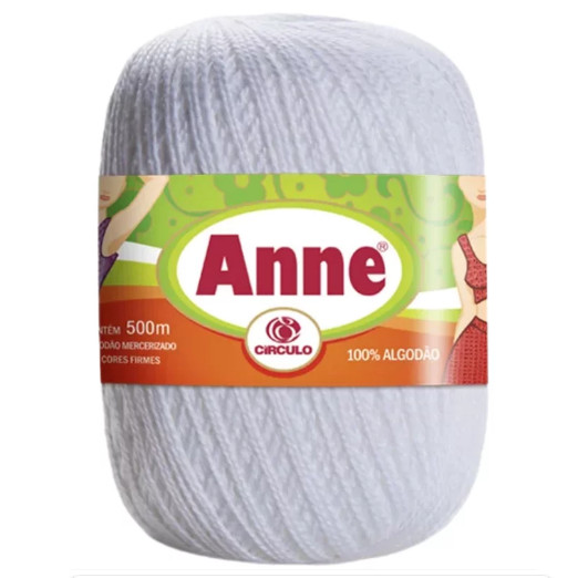 Kit 2 Fio Linha Anne 500 Círculo Branca- 147g