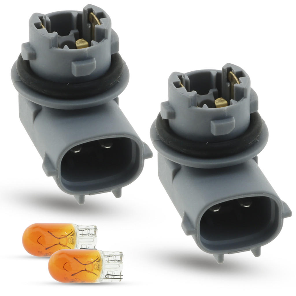 Par Soquete Lanterna Pisca Seta Lateral + Lâmpada Linha Toyota Corolla Hilux Fielder SW4 Etios