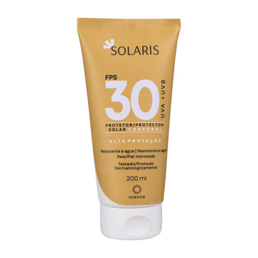 Protetor Solar Corporal Solaris UVA e UVB FPS 30 200ml Hinode