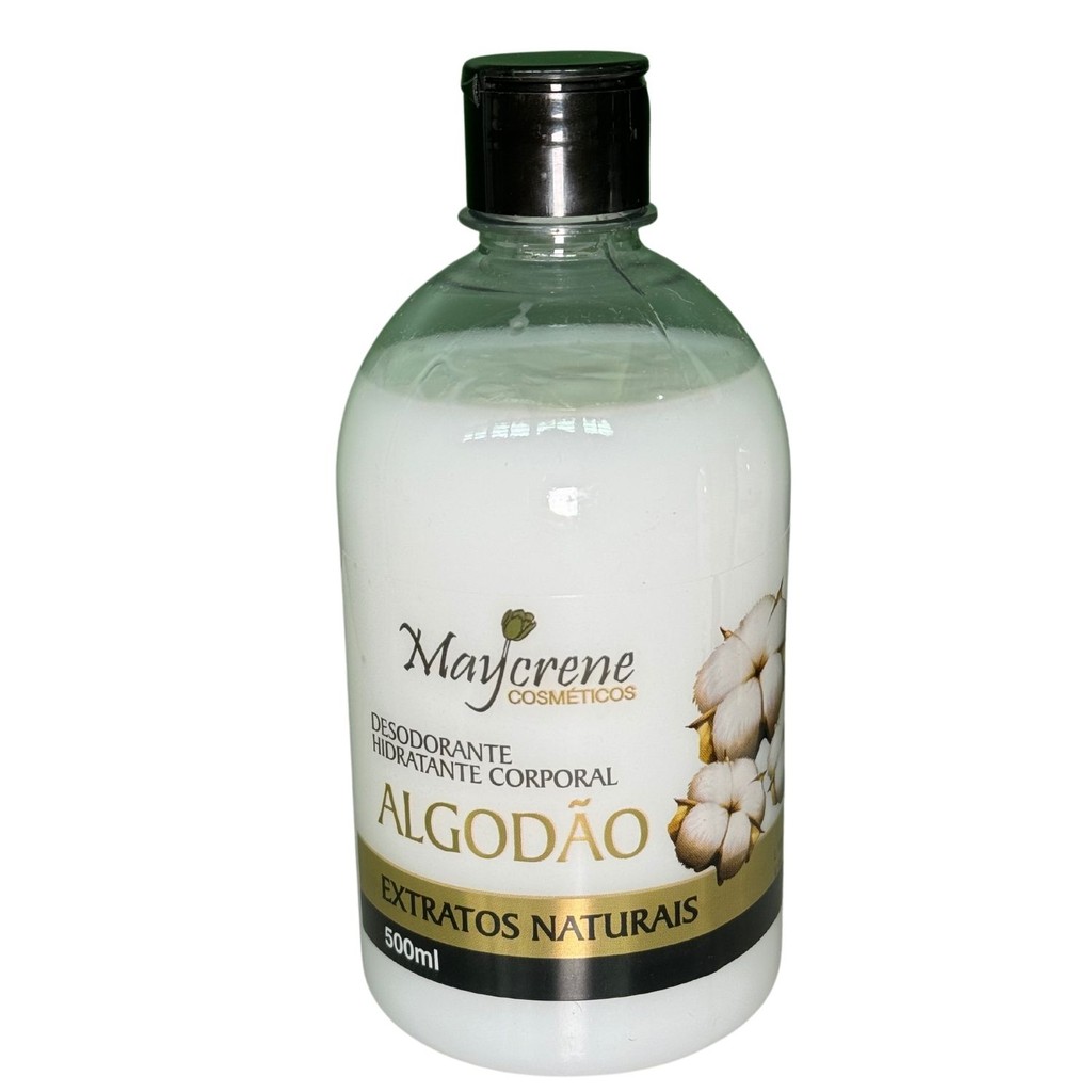 Hidratante Corporal Desodorante Para  Pele - Algodão Maycrene 500 ml em Oferta na Shopee