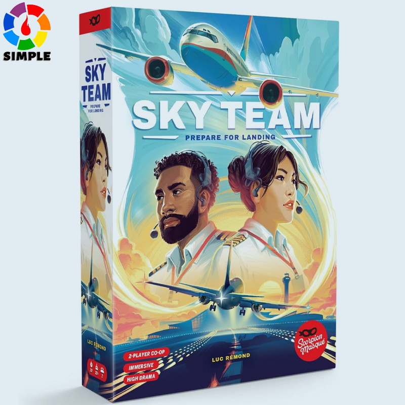 Scorpion Masqué Sky Team | Cooperative Dice Game | Ages 14+ | 2 Players | 20 Minutes
