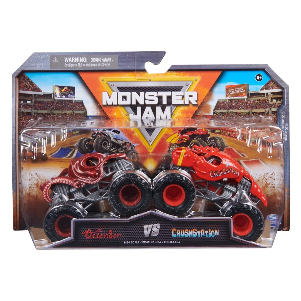 2 Carrinhos Octon8er vs Crushstation 1:64 - Monster Jam em Oferta na Shopee