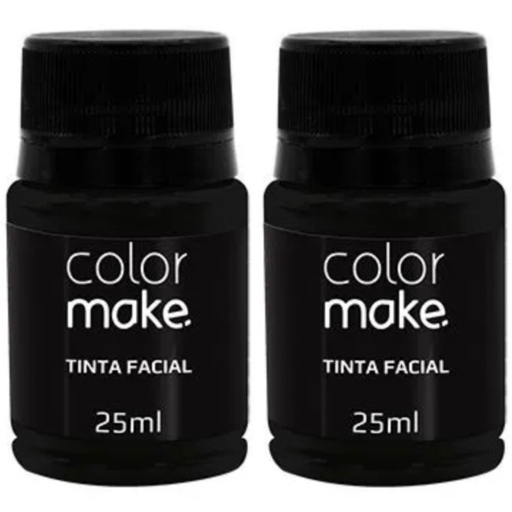 Kit Tinta Liquida Facial Colormake 25ml C/ 2 (pretos) em Oferta na Shopee
