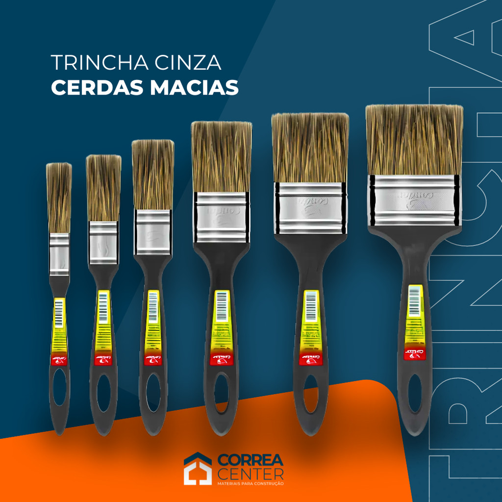 Pincel Trincha Simples Para Esmalte Sintético e Tinta Óleo Diversos Tamanhos Condor