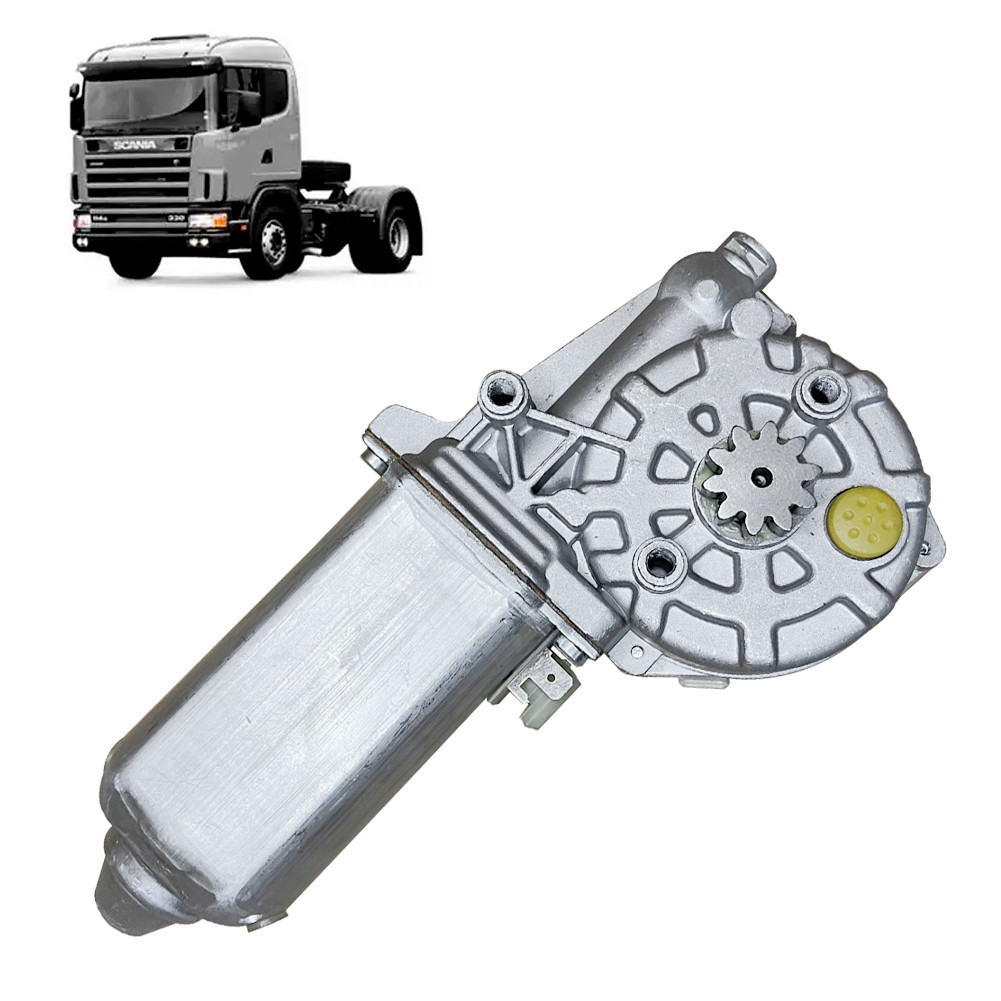 Motor Máquina Vidro 24v Compatível Com Scania Serie 3 Esquerda Lado Motorista 10 Dentes