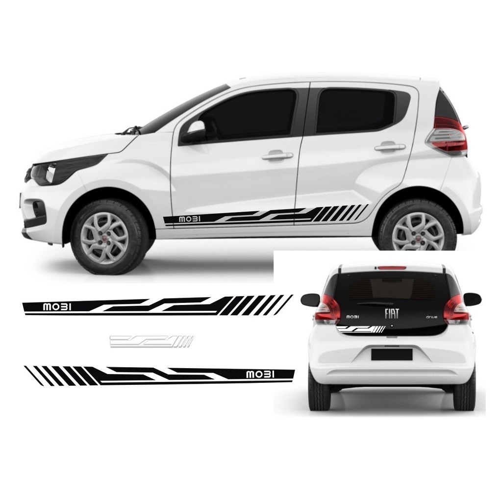 Adesivo Lateral Para Fiat Mobi Faixa Mb5 Drive Easy Like Way em Oferta na Shopee