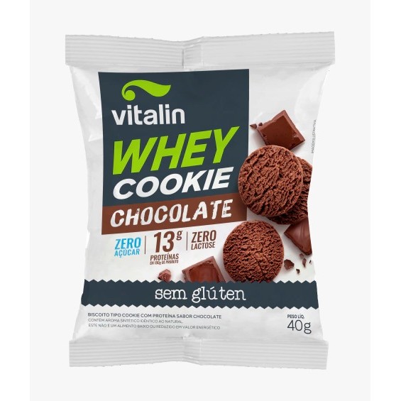 Cookie Whey Chocolate 40g - Vitalin em Oferta na Shopee
