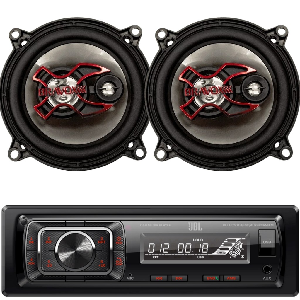 Kit Rádio Jbl Celebrity Estereo + Par Alto Falante Bravox 5