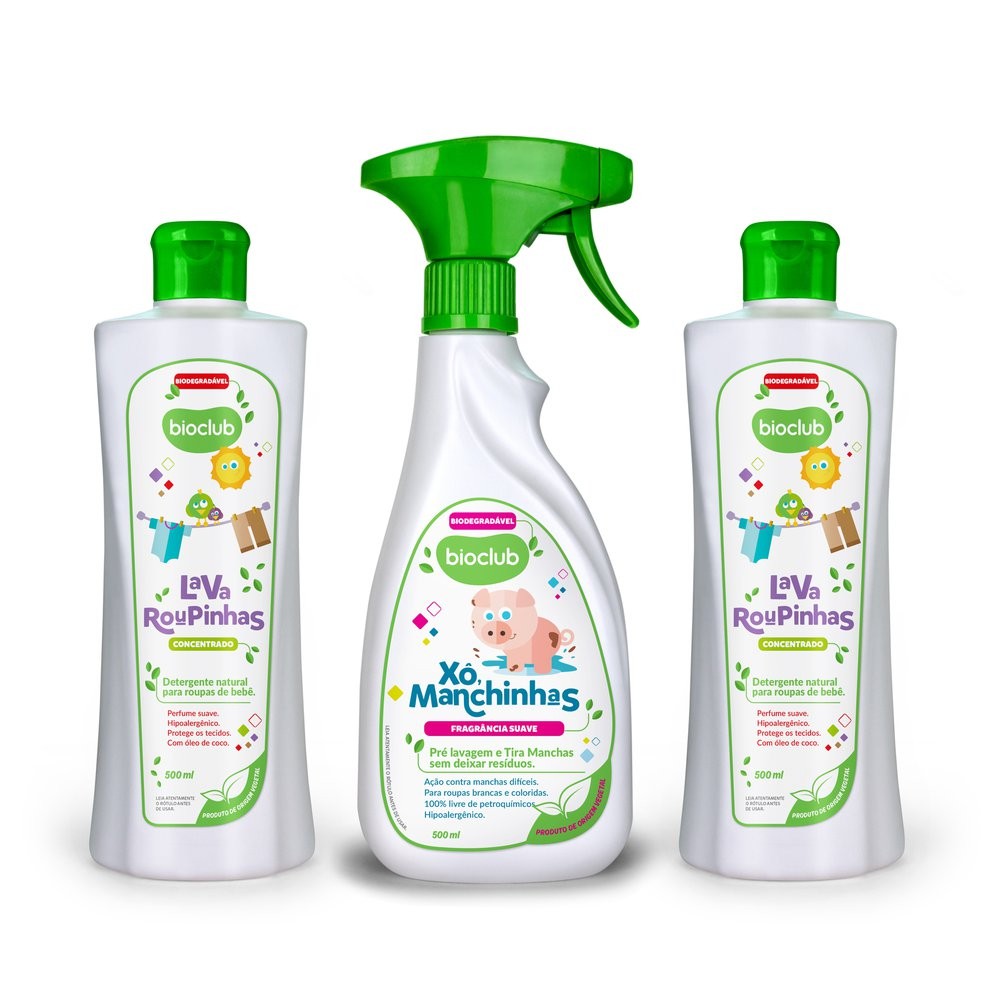 Kit Cuidado de Mãe Bioclub® - Detergente e Tira manchas