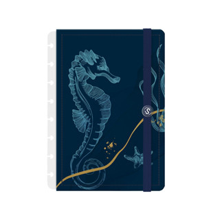 Capa e Contracapa Para Caderno De Disco Inteligente Iscool Oceania Marinho em Oferta na Shopee