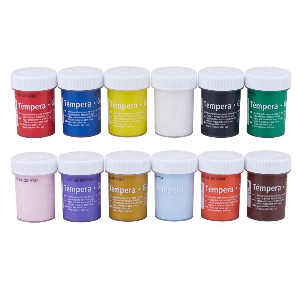 Detalhes do Tinta Tempera Guache 20ml com 12 Cores Staedtler